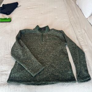 Eddie Bauer Men's F Green Quarter Zip Sweater